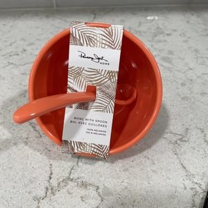 Panama Jack Home Salsa Dip Condiment Appitizer Serve Bowl With Spoon Melamine